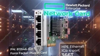 کارت شبکه سرور اچ پی HPE Ethernet 1Gb 4-port 366T Adapter با پارت نامبر 811546-B21