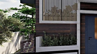 پروژه ویلای نما آجری به سبک مدرن