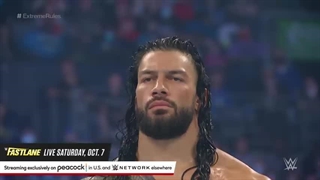 مسابقه کشتی کج بین Roman Reigns vs demon Finn balor در اکستریم رولز 2021