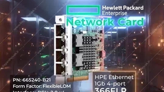 کارت شبکه اچ پی ای HPE Ethernet 1Gb 4-port 366FLR Adapter با پارت نامبر 665240-B21