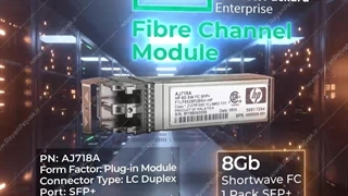 ماژول فیبر نوری اچ پی HP 8Gb Short Wave FC SFP+ 1 Pack Transceiver با پارت نامبر AJ718A