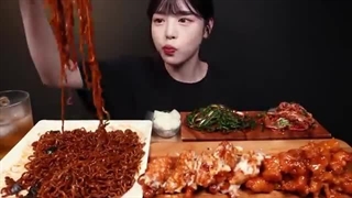 Chapagetti Chicken Mukbang Asmr