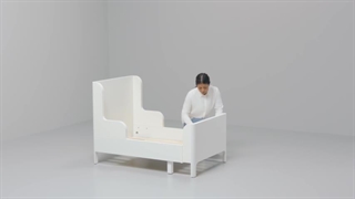 تخت کودک ایکیا سایز متغیر سفید مدل BUSUNGE