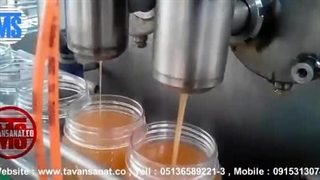 پرکن خطی 2 نازل ظروف عسل شیشه جار توان صنعت / 09152000050