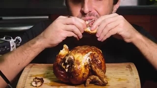 ASMR 1 Whole Rotisserie Chicken * Savage Eating * | Nomnomsammieboy