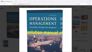 Operations Management Sustainability and Supply Chain Management Jay Heizer 12th edition solution manual pdf