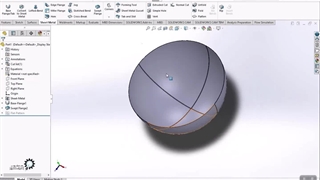 آموزش گسترش ورق نیم کره در نرم افزار Solidworks