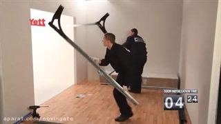 نحوه نصب کامل درب سکشنال - ایمن سازان قشم