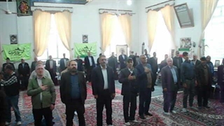 سرود ملی در سومین یادواره شهدای میاب و میزاب