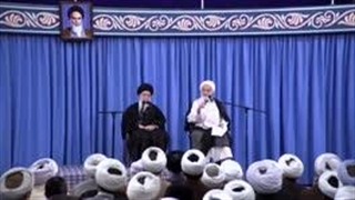 سخنان حجت الاسلام قرائتی در حضور حضرت آیت الله خامنه ای مدظله العالی