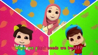 انیمیشن آموزش انگلیسی برای کودکان بصورت شعر عمر و هانا این قسمت Lets Get Gardening