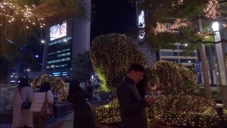 چراغ‌انی کریسمس 2024 در خیابان میونگدونگ سئول، کره جنوبی- پیاده‌روی شبانه در سئول