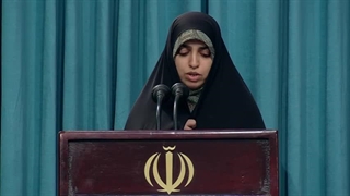 سخنان خانم فائضه غفار حدادی نویسنده ادبی محضر رهبر معظم انقلاب ۱۴۰۲/۱۰/۶