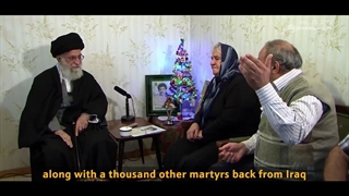 Imam Khamenei's visit of the family of a Christian Martyr