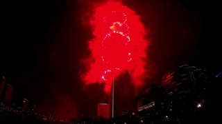 لحظه تحویل سال نو میلادی 2024 در کره جنوبی، سئول، برج لوته