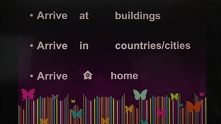 جمله با arrive