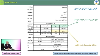 محاسبات توان و برآورد بار-محاسبه بهای برق مشترکان دیماندی