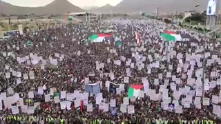 حضور صدها هزار یمنی در شهرهای مختلف برای مقابله با آمریکا - طوفان الاقصی