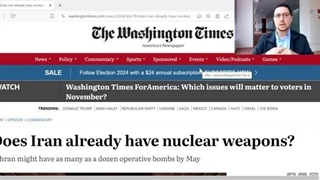 14021212: واشینگتن تایمز: آیا ایران سلاح اتمی خود را ساخته است؟